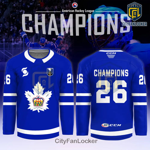 Toronto Marlies AHL 2026 Calder Cup Champions Hockey Jersey