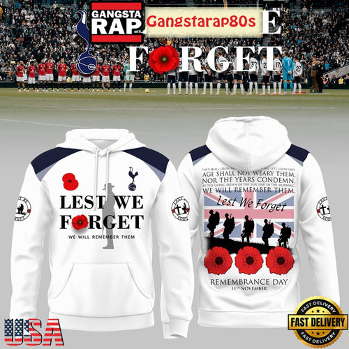 Tottenham Hotspurs Lest We Forget Limited Edition Unisex Hoodie