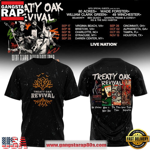 Treaty Oak Revival West Texas Degenerate Tour 2026 Outlaw Roots Unisex T-Shirt