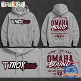Troy Trojans Baseball Men’s College World Series 2026 TROY TO OMAHA Gray Hoodie T-Shirt