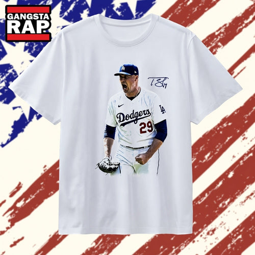 Tyler Glasnow Los Angeles Dodgers 29 Signature T Shirt , Vintage Trending Shirt