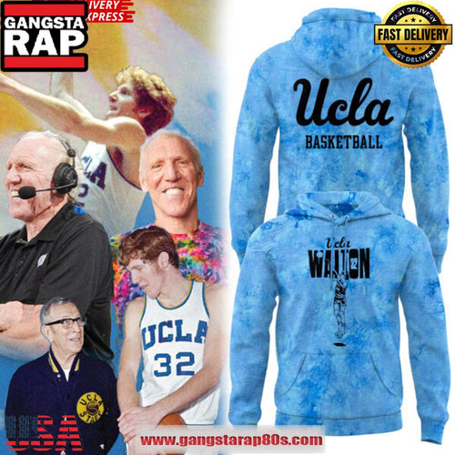UCLA Bruins Honors The Late Bill Walton Blue All Over Print Hoodie