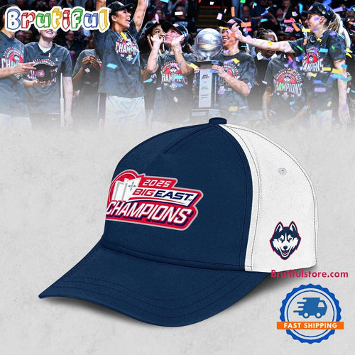UConn Huskies 2025 BIG EAST Women’s Basketball Conference Tournament Champions Cap Hats