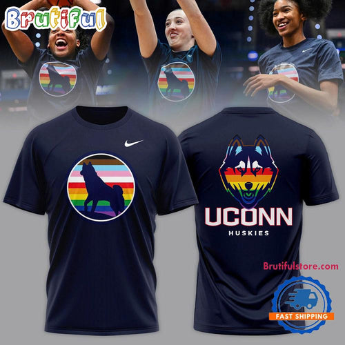 UConn Huskies 2025 LGBT Pride Rainbow T Shirt