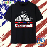 Uconn Huskies 2026 Big East Women’s Basketball Tournament Champions city skyline T Shirt