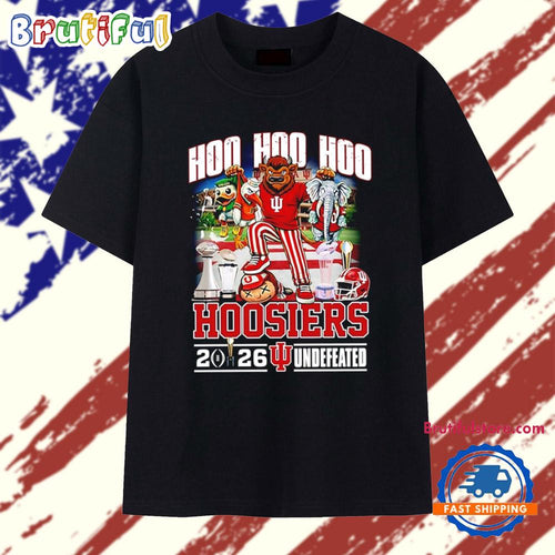 Undefeated Indiana Hoosiers 2026 CFP National Champions mascot T Shirt
