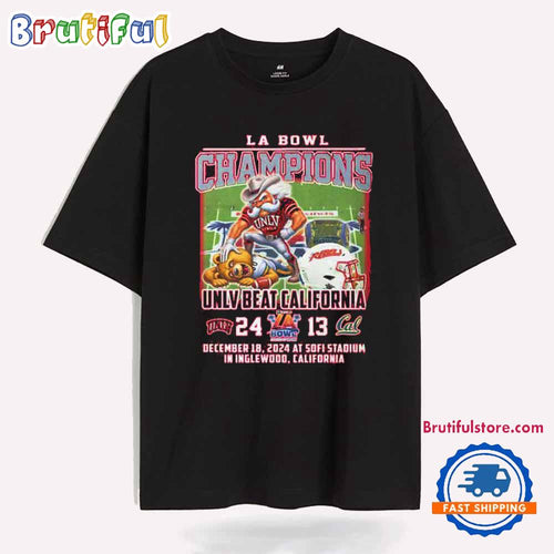 UNLV Rebels Beat California 2024 Art Of Sport LA Bowl Champions Score 24-13 T Shirt
