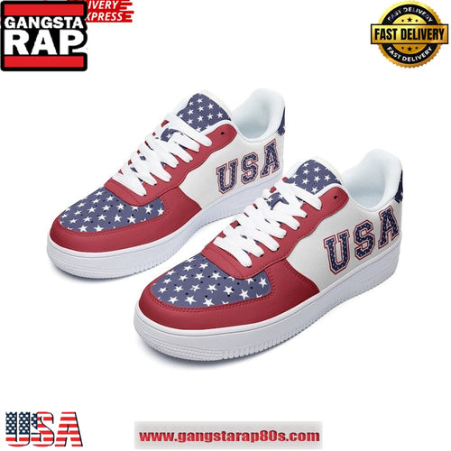 USA Flag 4th of July Independence Air Force 1 Sneakers Shoes
