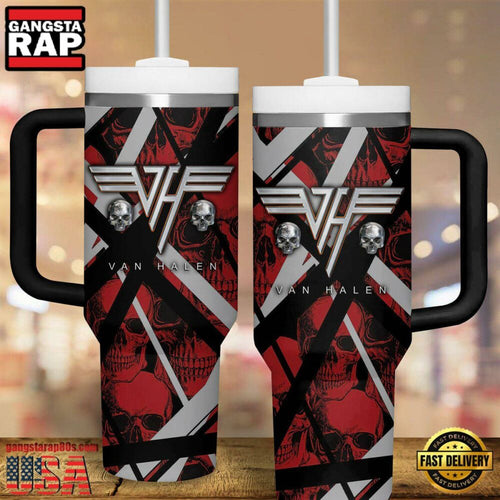 Van Halen Music Custom Stanley Quencher 40oz Stainless Steel Tumbler
