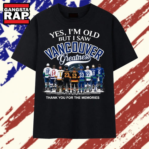 Vancouver Canucks Legends Greatness Vintage Hockey T Shirt
