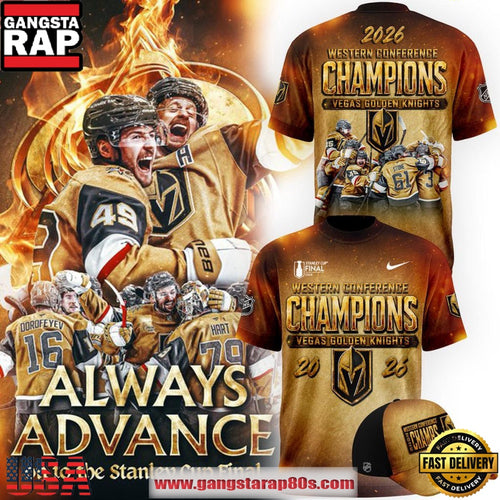 Vegas Golden Knights Celebration 2026 Western Conference Champions Vintage T-Shirt