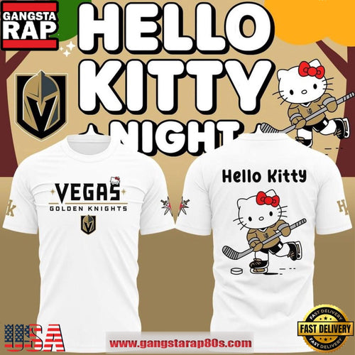 Vegas Golden Knights x Hello Kitty Night 2026 Limited Edition 3D Shirt