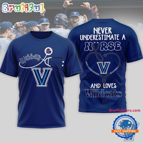 Villanova Wildcats NCAA Game Day Nurse Limited 3D T Shirt