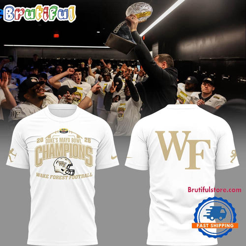 Wake Forest Demon Deacons 2026 Football Dukes Mayo Bowl Champions Special New 3D Shirt