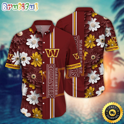 Washington Commanders Hawaii Shirt Flower Sporty And Stylish