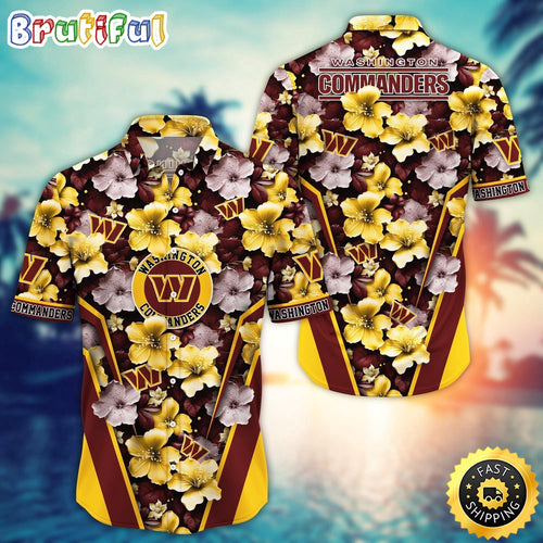 Washington Commanders Hawaii Shirt Flower Tropical Getaway Shirts