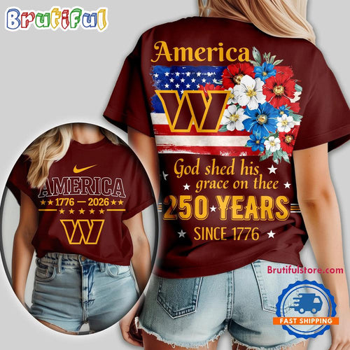 Washington Commanders NFL America God Shed His Grace On Thee Unisex T Shirt