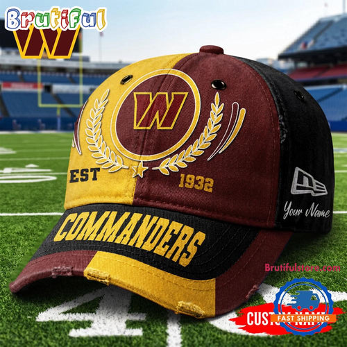Washington Commanders NFL Split Color New Era Classic Cap