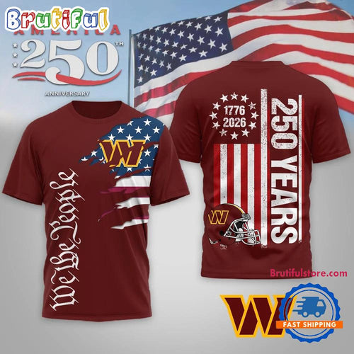 Washington Commanders NFL We The People USA 250th Anniversary All Over Print Shirt