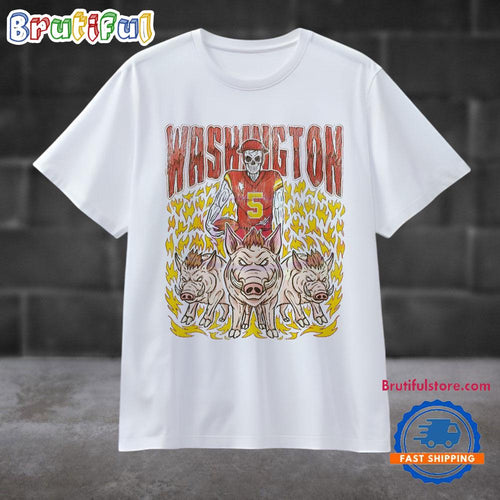 Washington Commanders Skeleton Football Player T Shirt