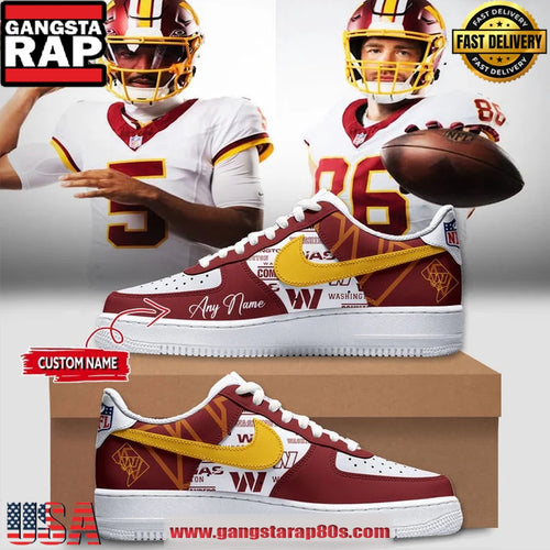 Washington Commanders Super Bowl Era Custom Air Force 1 Sneakers Shoes
