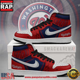 Washington Nationals MLB Unique Sports Air Jordan 1 High Top Shoes Running Sneakers