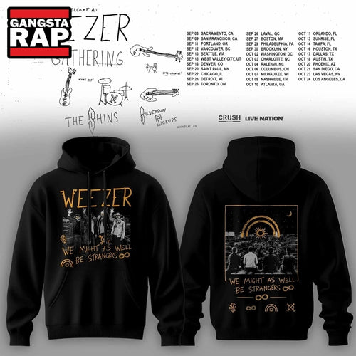 Weezer Merch The Gathering 2026 North America Tour Black Hoodie , Music Trending 3D Shirt