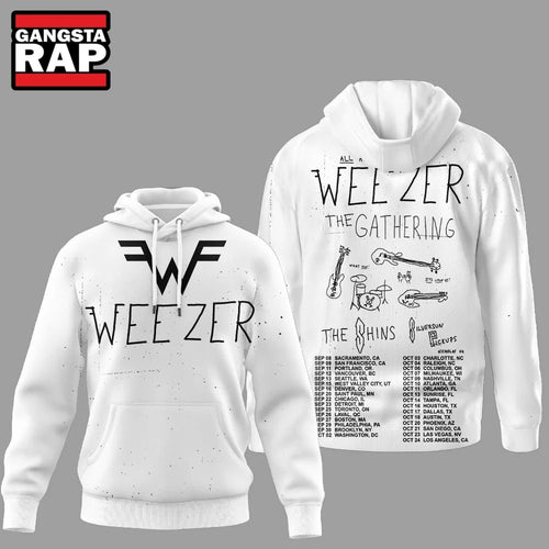 Weezer Merch The Gathering Tour Dates Hoodie , Music Trending 3D Shirt