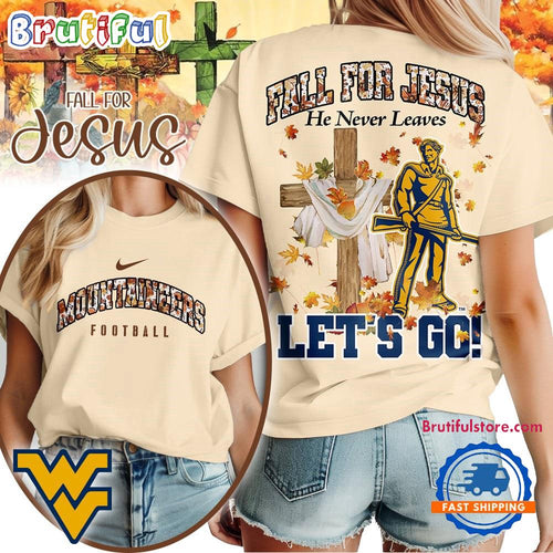 West Virginia Mountaineers 2025 NCAA Season Fall For Jesus Unisex 3D Shirt