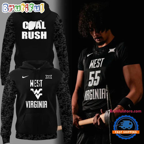 West Virginia Mountaineers Basketball Coal Rush Uniform Hoodie T-Shirt