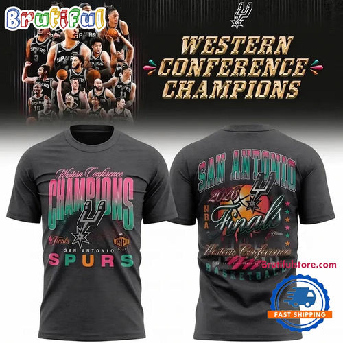 Western Conference Champions San Antonio Spurs Go Spurs Go Finals Bound 3D Shirt