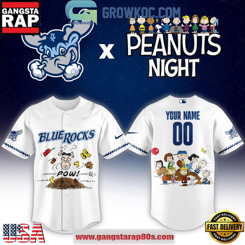 Wilmington Blue Rocks Peanuts Night 2026 Custom Baseball Jersey
