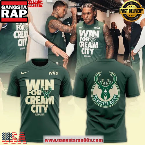 Win For Cream City 2025 Playoffs Milwaukee Bucks Unisex T Shirt