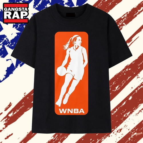 WNBA Logo Silhouette Player Vintage Basketball T Shirt
