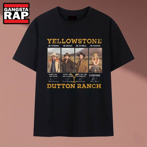 Yellowstone Dutton Ranch Character Quotes Signatures Vintage T Shirt, Music 2D Shirt