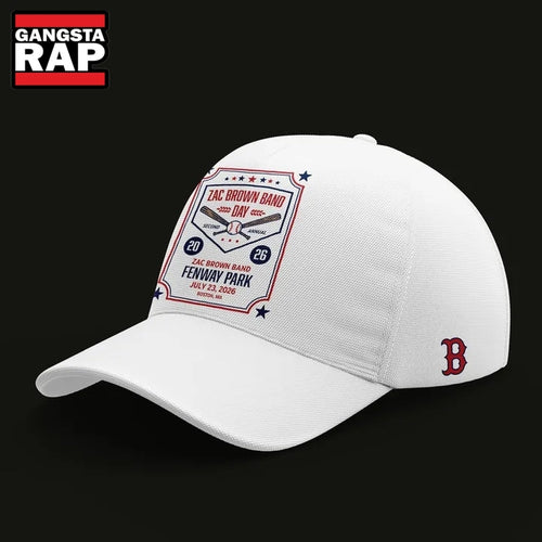 Zac Brown Band X Boston Red Sox Love & Fear Tour 2026 Fenway Park Limited White Cap , Trendy Music Baseball Cap