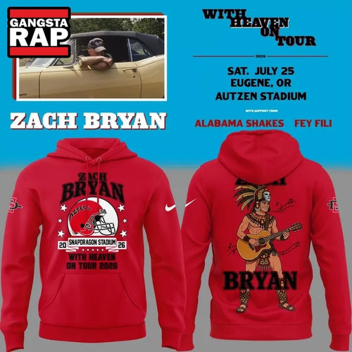 Zach Bryan x San Diego State With Heaven On Tour 2026 Mascot Design Limited Hoodie T-Shirt