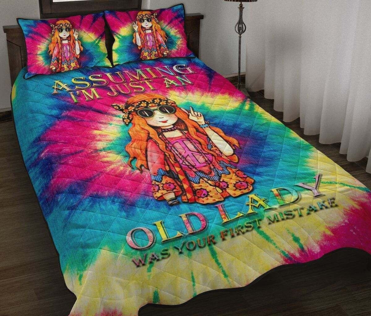Hippie Quilt Bedding Set - Freedom Vibe Quilted Bed Cover
