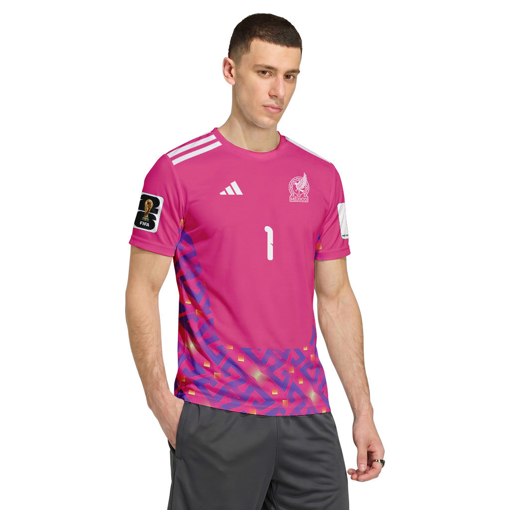 Malag?n 1 AOP T-Shirt 2026 World Cup Mexico Home Goalkeeper