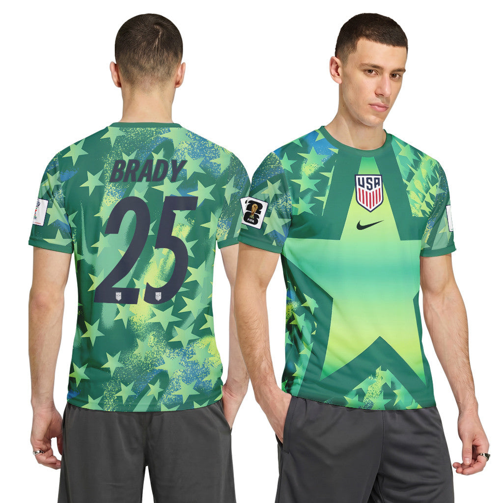 Brady 25 USA 2026 World Cup Home Goalkeeper AOP T-Shirt