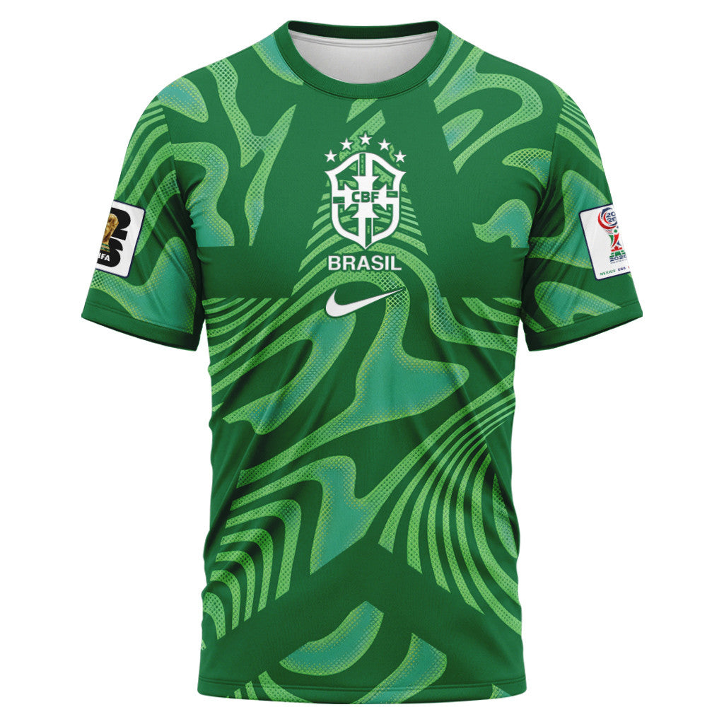 Ederson 23 Brazil 2026 World Cup Home Goalkeeper AOP T-Shirt