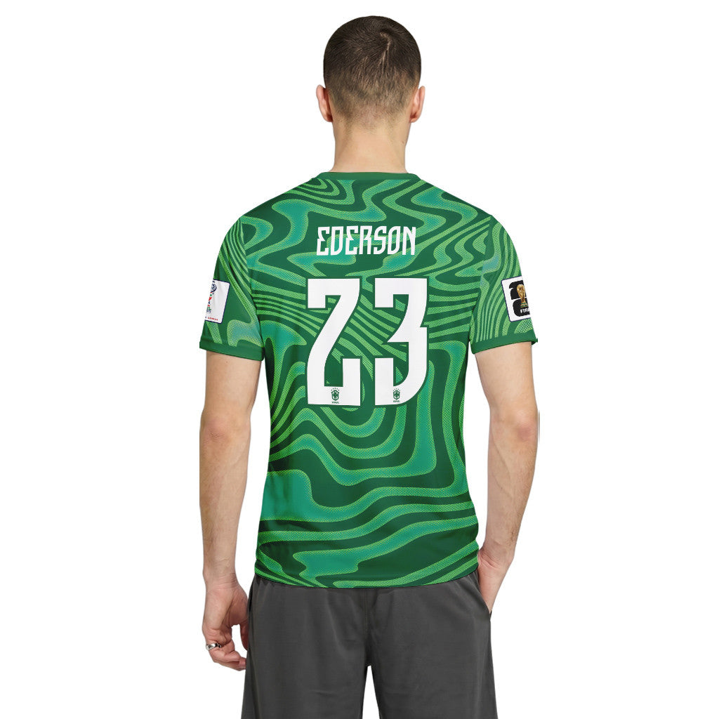 Ederson 23 Brazil 2026 World Cup Home Goalkeeper AOP T-Shirt
