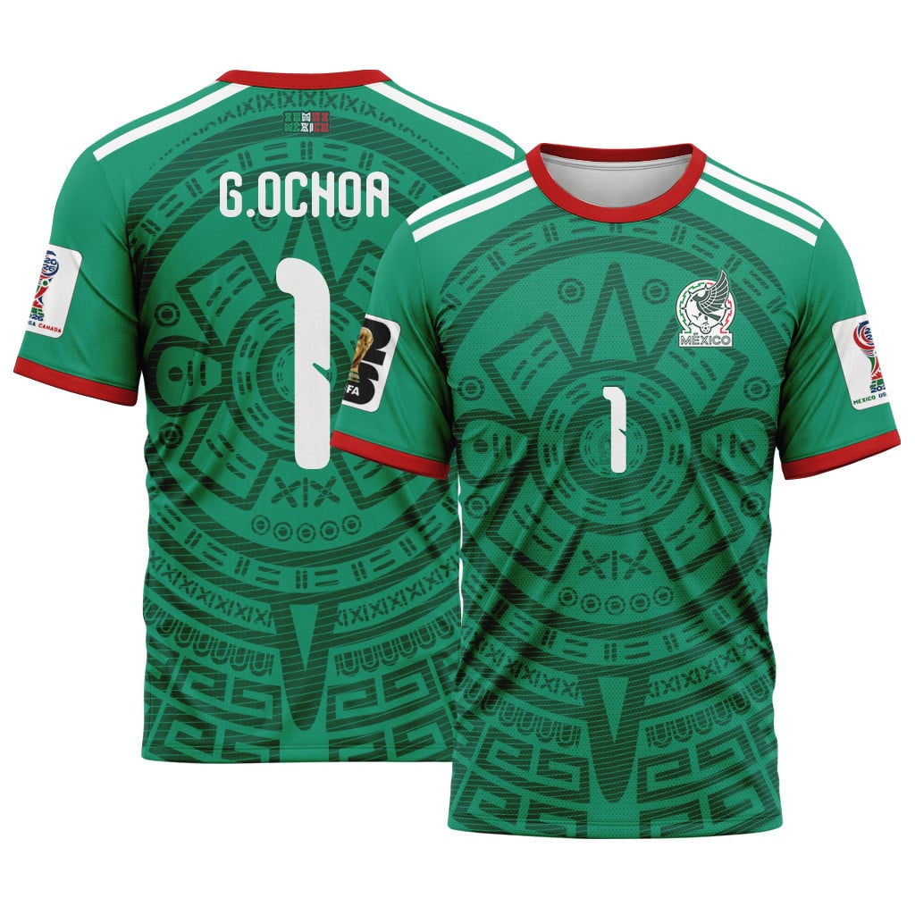Guillermo Ochoa 1 AOP T-Shirt 2026 World Cup Mexico Home