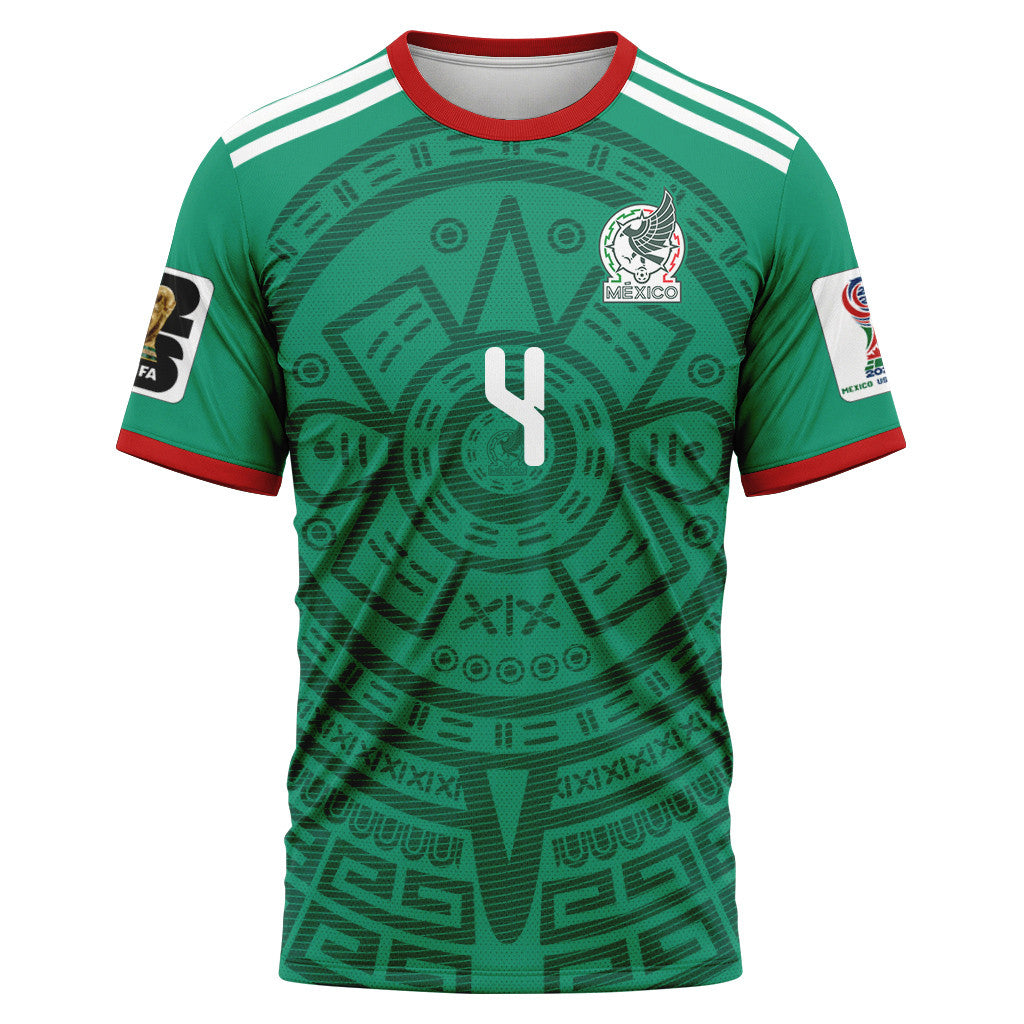 Edson ?lvarez 4 AOP T-Shirt 2026 World Cup Mexico Home