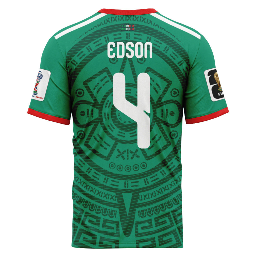 Edson ?lvarez 4 AOP T-Shirt 2026 World Cup Mexico Home