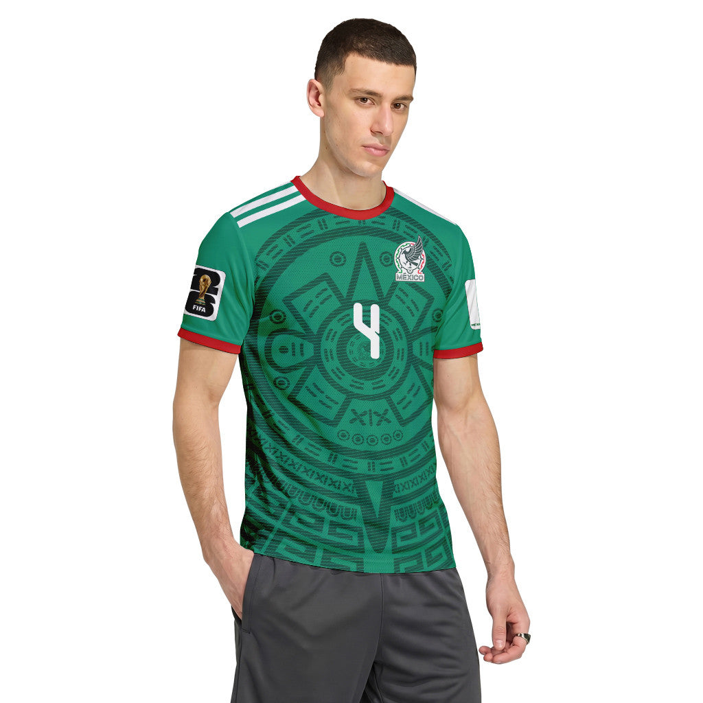 Edson ?lvarez 4 AOP T-Shirt 2026 World Cup Mexico Home