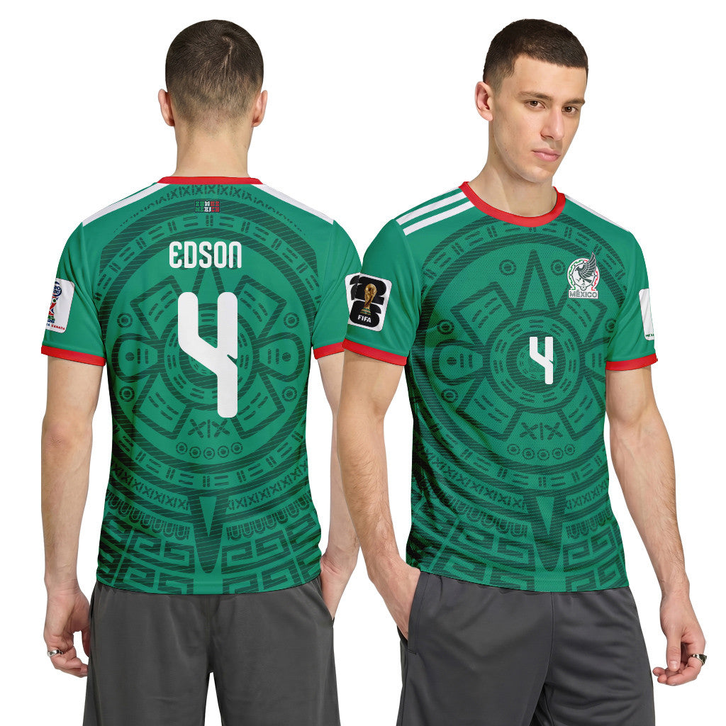 Edson ?lvarez 4 AOP T-Shirt 2026 World Cup Mexico Home