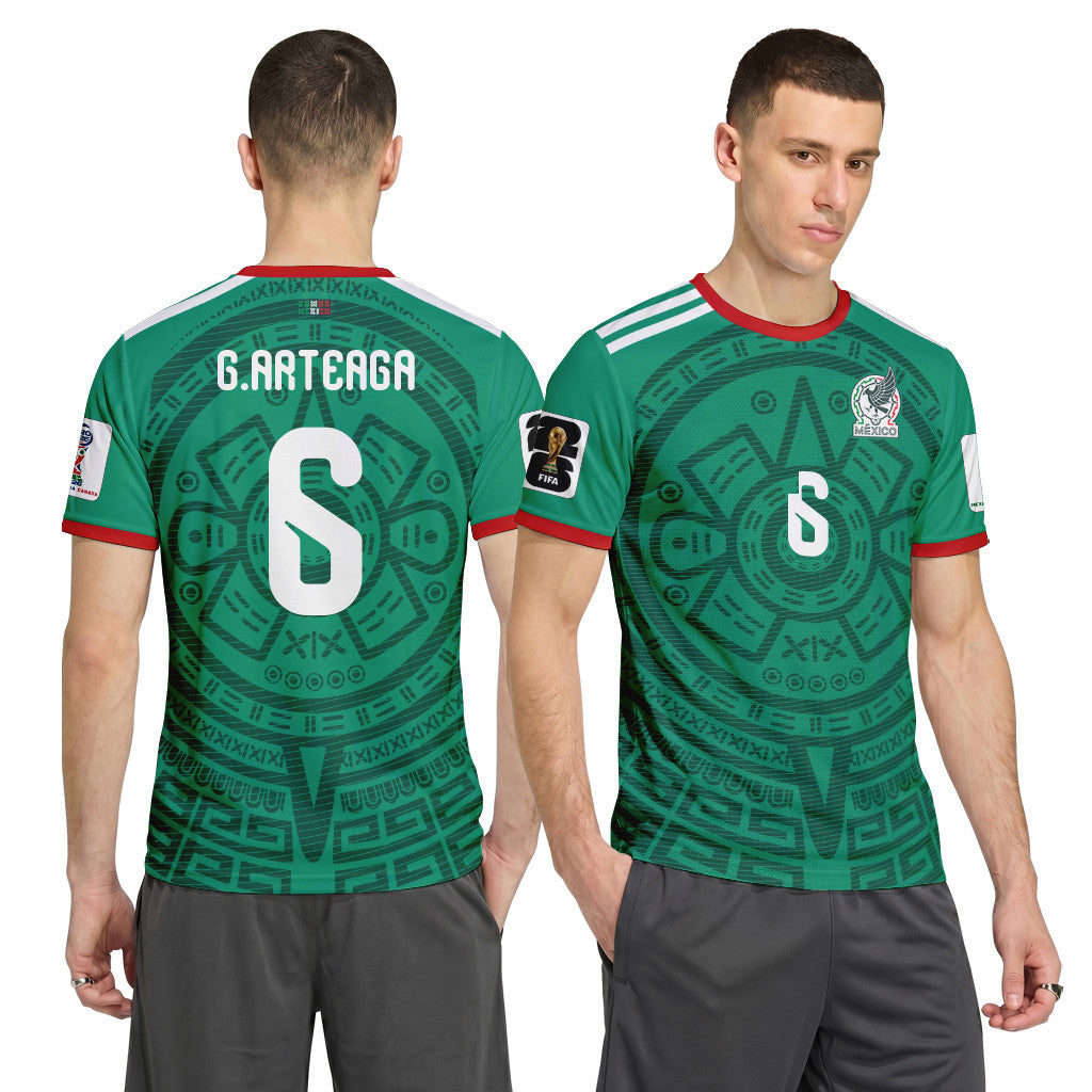 Gerardo Arteaga 6 AOP T-Shirt 2026 World Cup Mexico Home