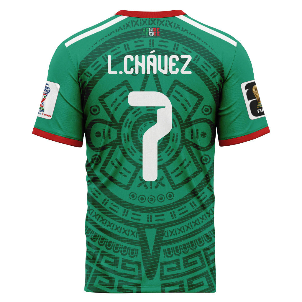 Luis Ch?vez 7 AOP T-Shirt 2026 World Cup Mexico Home