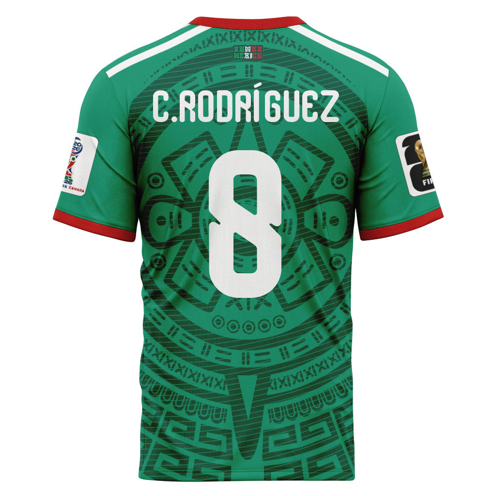 Carlos Rodr?guez 8 AOP T-Shirt 2026 World Cup Mexico Home